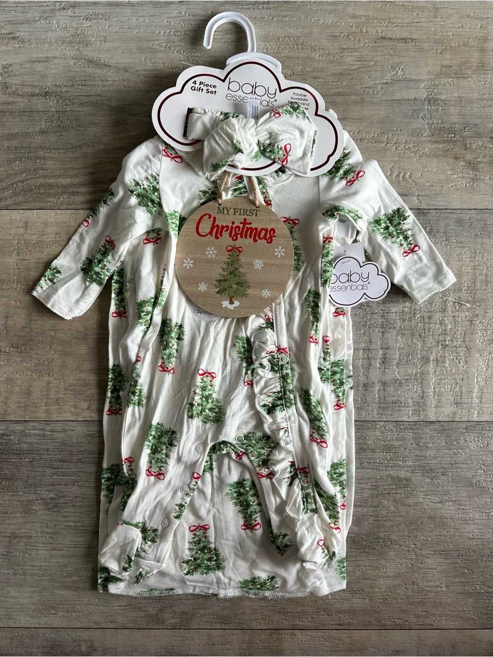 NWT Baby Essentials My First Christmas 4pc Gift Set